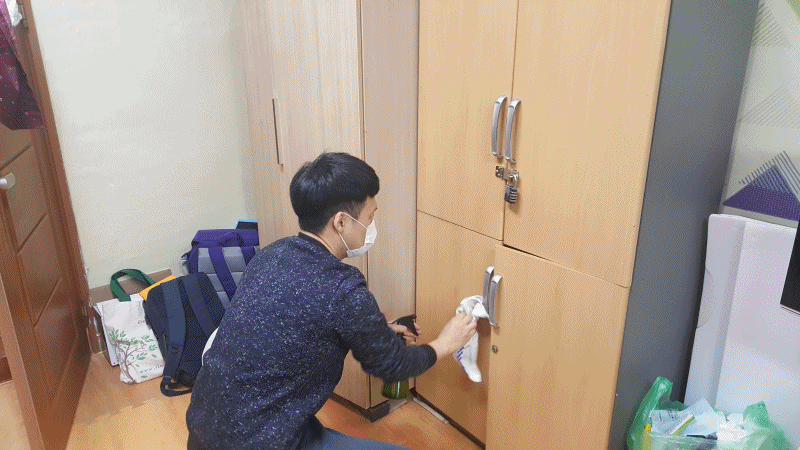 1~2차 원내 자체 소독(2월 19일~20일)